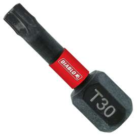 Diablo DT301P25 Screwdriver Insert Bit, #30 Drive, Torx Drive, 1 in L