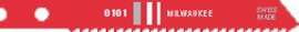 Milwaukee 48-42-0640 Jig Saw Blade, 9/32 in W, 4 in L, 10 TPI, High-Carbon Steel Cutting Edge