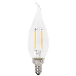 Sylvania 40855 Natural LED Bulb, Decorative, B10 Bent Tip Lamp, 25 W Equivalent, E12 Lamp Base, Dimmable, Clear