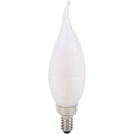 Sylvania 40782 Natural LED Bulb, Decorative, B10 Bent Tip Lamp, 60 W Equivalent, E12 Lamp Base, Dimmable, Frosted