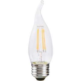 Sylvania 40758 Natural LED Bulb, Decorative, B10 Bent Tip Lamp, 60 W Equivalent, E26 Lamp Base, Dimmable, Clear