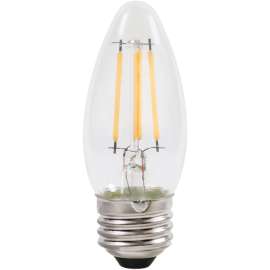Sylvania 40795 Natural LED Bulb, Decorative, B10 Blunt Tip Lamp, 60 W Equivalent, E26 Lamp Base, Dimmable, Clear