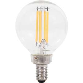 Sylvania 40853 Natural LED Bulb, Decorative, G16.5 Lamp, 60 W Equivalent, E12 Lamp Base, Dimmable, Clear, Daylight Light
