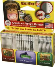 MONKEY HOOK TMH-314 Heavy-Duty Picture Hanger Set, Carbon Steel, Silver, Galvanized, 30-Piece