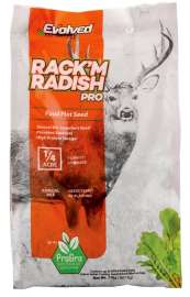 Evolved Rack'M Radish Pro Series EVO81003 Food Plot Seed, Sweet Flavor, 2 lb