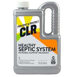 CLR SEP6 Septic Tank Cleaner, Liquid, Light Blue, Odorless, 28 oz Bottle