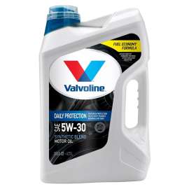 VALVOLINE Daily Protection 881159 Synthetic Blend Motor Oil, 5W-30, 5 qt Jug