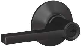 Schlage F Series F51VLAT622 Door Lever, Zinc, Matte Black