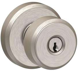 Schlage F Series F51VBWE619 Door Knob, Satin Nickel