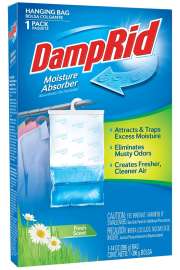 DampRid FG80 Hanging Moisture Absorber, 14 oz Pouch