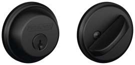 Schlage B Series B60NV622 Deadbolt, Grade 1 Grade, Alike Key, Matte Black, 2-3/8, 2-3/4 in Backset, C Keyway