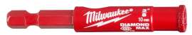 Milwaukee Diamond Plus 49-56-0509 Hole Saw, 3/8 in Dia, 1 in D Cutting, 5/8-18 Arbor, Diamond Grit Cutting Edge