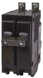 EATON QBH250 Replacement Classic Circuit Breaker, Type QBH, 50 A, 2 -Pole, 120/240 VAC
