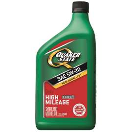Quaker State 550043274 High-Mileage Motor Oil, 5W-20, 1 qt Bottle