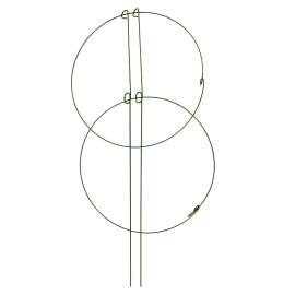 Gardener's Blue Ribbon DRPS1836 Ring Support, 36 in L, 1/8 in Dia, Steel, Green, Powder Coated