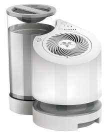 VORNADO EV100 Series HU1-0048-43 Evaporative Humidifier, 120 V, 14 W, 2-Speed, 300 sq-ft Coverage Area, 1 gal Tank