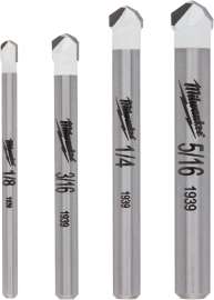 Milwaukee 48-20-8998 Drill Bit Set, 4-Piece, Carbide
