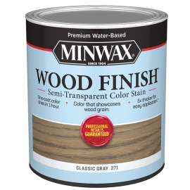 Minwax 108200000 Interior Wood Stain, Semi-Transparent, Classic Gray, Liquid, 32 fl-oz