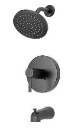 Boston Harbor Faucet, 1.75 gpm at 80 psi gpm Showerhead, 1 Spray Settings, Zinc Tub Spout, Matte