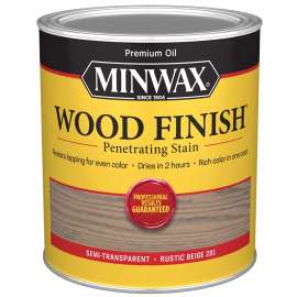 Minwax 701004444 Interior Wood Stain, Rustic Beige, Liquid, 1 qt