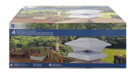 Boston Harbor Solar Fence Postcap, Ni-Mh Battery, AA Battery, 1-Lamp, Plastic Fixture, White