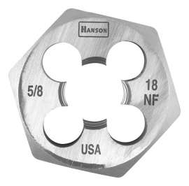 IRWIN 6854 Machine Screw Dies, 5/8-18 Thread, NF, Right Hand Thread, HCS