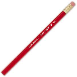 Try Rex Pencil, Jumbo With Eraser, 12/pkg