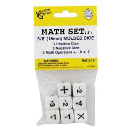 Positive/Negative Dice Set, 8/pkg