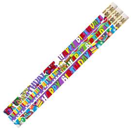 Birthday Supreme Motivational/Fun Pencils, 12/pkg