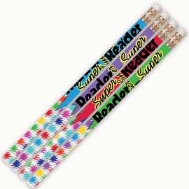 Super Reader Motivational Pencils, 12/pkg