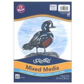 Art1st Mixed Media Art Paper, Heavyweight, 9" x 12", 60 Sheets