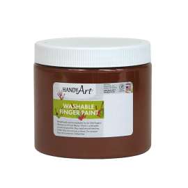 Handy Art by Rock Paint Washable Finger Paint, Brown, 16 oz