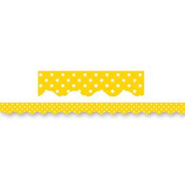 Yellow Mini Polka Dots Border Trim