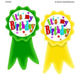 Birthday Ribbons Wear 'Em Badges