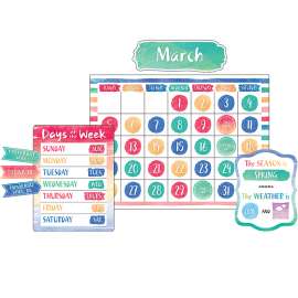 Watercolor Calendar Bulletin Board Display Set
