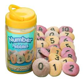 Yellow Door Number Pebble, Pack of 22