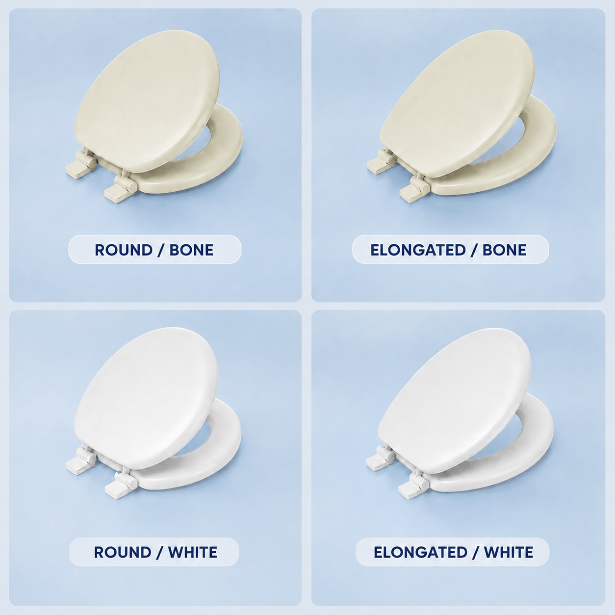 Quick-release toilet seat hinge system for easy bathroom cleaning