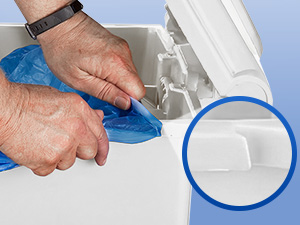 27 Gallon White Trash Can Bag Hooks