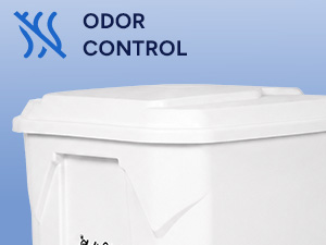 27 Gallon White Trash Can Odor Control
