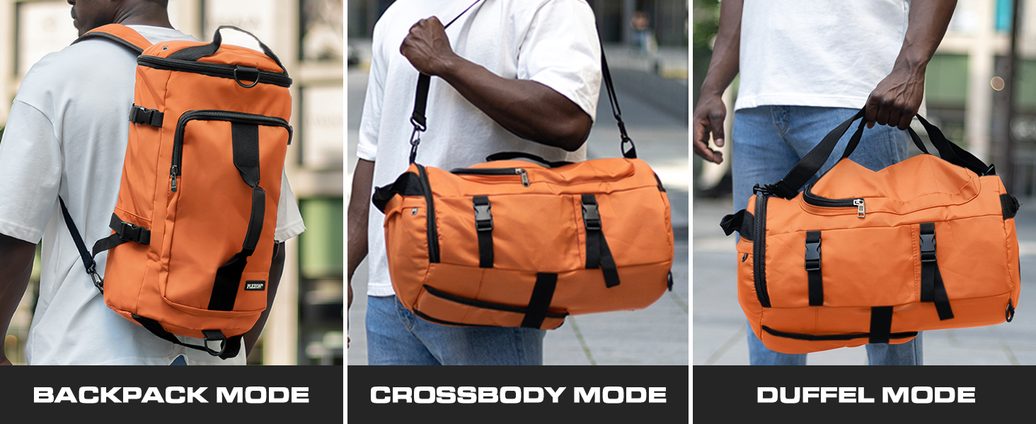 Plexon duffle backpack backpack crossbody and duffel carry modes