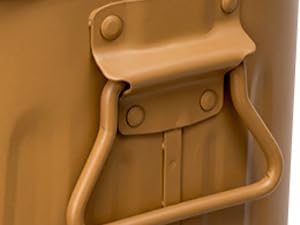 Heavy-Duty Side Handles on Copper Powder-Coated Steel Trash Can