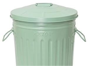 Durable Green Powder-Coated Steel Trash Can - Corrosion-Resistant Construction