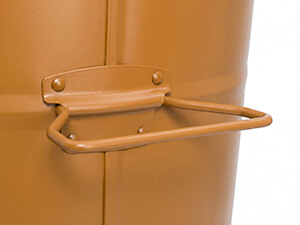 Heavy-Duty Side Handles on Copper Galvanized Steel Trash Can