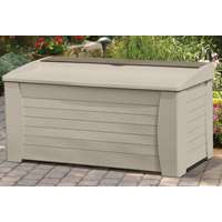 Suncast DB12000 Deck Box, 54-1/2 in W, 28 in D, 27 in H, Resin, Light Taupe