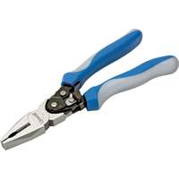 Crescent Pro Series PS20509C Linesman's Plier, 8 in OAL, 11 AWG Cutting Capacity, Blue/Gray Handle, 1 in W Jaw