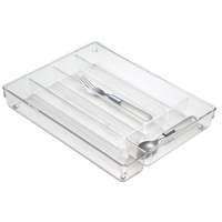 iDESIGN LINUS 53930 Cutlery Tray, 13.8 in W, 10.7 in D, Clear