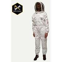 HARVEST LANE HONEY CLOTHSL-101 Beekeeping Suit, L, Zipper Closure, Polycotton