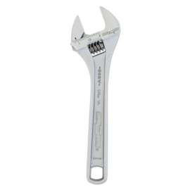 Adjustable Wrenches, 8 in Long, 1.18 in Opening, Chrome, Bulk