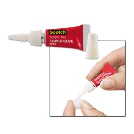 Single Use Super Glue, 1/2 Gram Tube, No-Run Gel, 4/Pack
