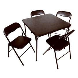 5PC BLK Table/Chairs